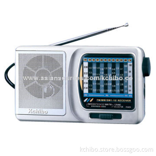 FM/MW/SW1-10 12-band Radio for Worldwide Markets, 175 x 110 x 46mm Size